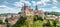 Panorama of Sigmaringen Castle, Germany. Urban landscape with German castle