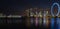 Panorama of Singapore\'s Skyline at Night