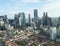 Panorama Singapore skyline and Chinatown