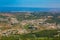 Panorama of Sintra village surrounding seen from The Moorish castle, Portugal