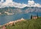 Panorama of Sirmione village and Lake Garda, Italy