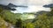 Panorama of Skadar Lake in the early morning,Montenegro,Eastern Europe