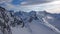 Panorama of ski resort glacier Kitzsteinhorn in Kaprun/Zell am See, Austria