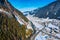 Panorama of ski resort town Mayrhofen and Ziller River Austria