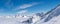 Panorama of ski runs on the Kaunertal glacier in Austria