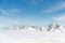 Panorama of ski runs on the Kaunertal glacier in Austria