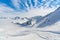 Panorama of ski runs on the Kaunertal glacier in Austria