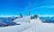 Panorama with ski trails on  Zwolferhorn, St Gilgen, Salzkammergut, Austria