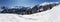 Panorama of skiing slopes and mountains near Madonna dÃ­ Campiglio