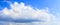 Panorama sky and cloud in summer time with formation storm beautiful art nature background