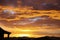 Panorama Sky cloudy sunset. Wild beauty nature.