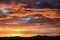 Panorama Sky cloudy sunset. Wild beauty nature.