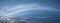 Panorama sky with White clouds Strange white blue clear and a copy space for background.