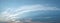 Panorama sky with White clouds Strange white blue clear and a copy space for background.