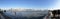 Panorama of skyline of Hamburg and river in Germany