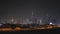 Panorama of skyscrapers of Dubai at night. View of Dubai Greek district.