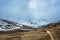 Panorama of a small mountain lake, Nepal.