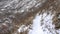 Panorama Snow dusted mountain scenery of Provo Canyon in Utah during winter season