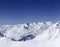 Panorama of snowy mountains