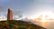 Panorama of South of the Isle of Man. Milner Tower