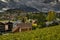 Panorama of Spiez with Niessen peak background, Switzerland.