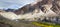 Panorama of Spiti valley in autumn, Himachal Pradesh, India