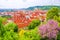 Panorama of spring Prague, Czech Republic