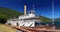 Panorama of SS Moyie National Historic Site, Kaslo, Kootenay Lake, British Columbia, Canada