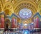 Panorama of St Stephen`s Basilica prayer hall, on Feb 27 in Budapest, Hungary