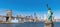 Panorama Statue of liberty New York Background