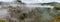 Panorama of Steaming thermal countryside, Taupo, New Zealand