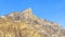 Panorama Steep peak and rocky slopes of a mountain in Provo Canyon Utah on a sunny day