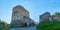 Panorama of Stephen Bathory Tower and the old town rampart Kamianets-Podilskyi, Ukraine