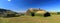 Panorama of Stoeng, Commonwealth Farm Sod Houses and Viking Museum, Western Iceland