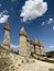 Panorama of stone giants in Georgia