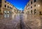 Panorama of Stradun Street and Luza Square in Dubrovnik, Dalmatia, Croatia