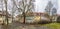 Panorama of street with half timbered houses in Nordhausen