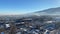 Panorama of the suburbs of Bishkek Kyrgyzstan from the observation deck. Smog over the city. The most polluted city in the world