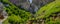 Panorama Sultan Waterfall on the Kyzyl-Su River. Elbrus, Kabardino-Balkaria