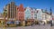 Panorama of the summer fair on the University square in Rostock