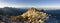 Panorama From the Summit Of Macks Peak Before Sunset