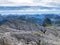 Panorama from the summit of Mutteristock situated between the Alpine valleys Klontal Kloental and Wagital Waegital, Innerthal