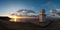 Panorama sunrise at Cape Meganom