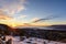 Panorama of sunset in Dinosaur national park