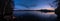 Panorama of sunset over Boom Lake, Wisconsin