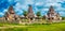 Panorama of Suwannaram Temple Patong near Thaweesin Hot Spring, Chiang Rai Province