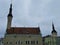 Panorama of Tallin Town Hall and St Nicholas` church