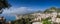 Panorama of Taormina with the Etna Volcano
