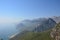 Panorama of the Taurus Mountains in a light haze on a sunny day
