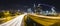 Panorama Of Tel Aviv City And Ayalon Freeway At Night